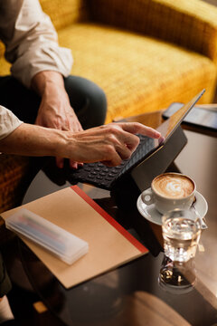 Man working on laptop