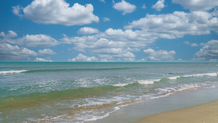 Nature landscape of the sea in Calao beach. Colombia. 