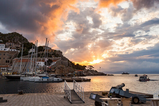Hydra, Greece sunset