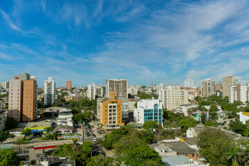 Fototapeta na wymiar Barranquilla, Atlantico, Colombia. June 12, 2019: Beautiful view of a beautiful sunny day in the city