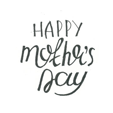 Mother's Day greetings, handwritten by a child.