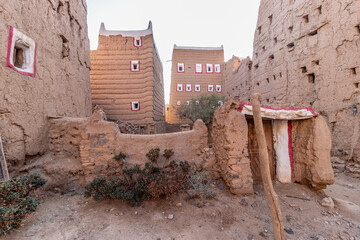 Old adobe houses in Dhahran al Janub, Saudi Arabia