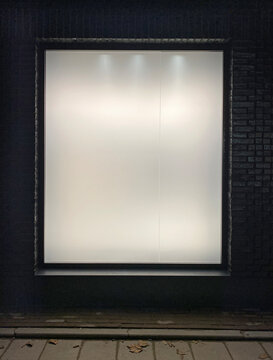 empty shopwindow at night