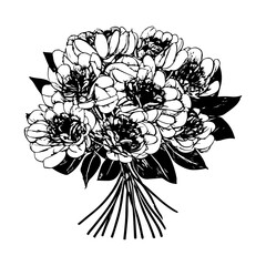hand drawn illustration of flower bouquet