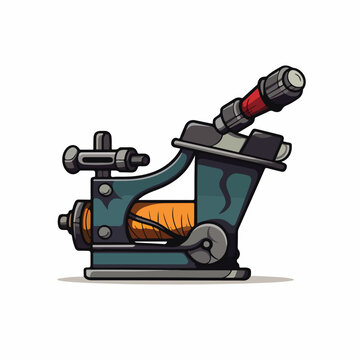 Tattoo machine isolated vector illustration graphic