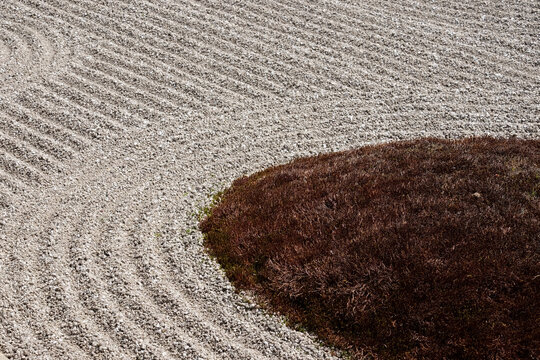Pattern of Japanese Zen Rock Garden