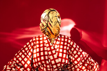 Anonymous portrait - Red color fashion