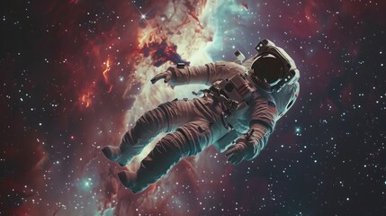 astronaut floating in space generative ai