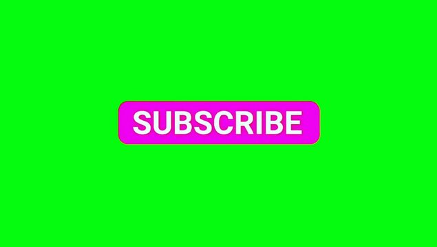Subscribe button Green screen video