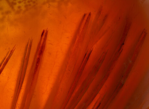 Filamentous and flocculent agate symbiosis of crystal