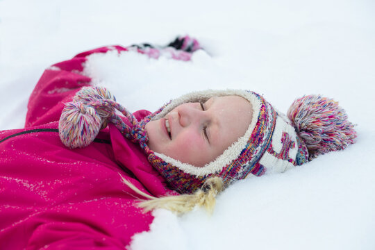 Teen girl in the snow