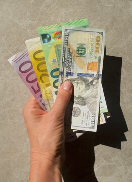 Money in hand closeup