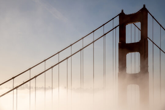 Golden Gate Bridge on a foggy day