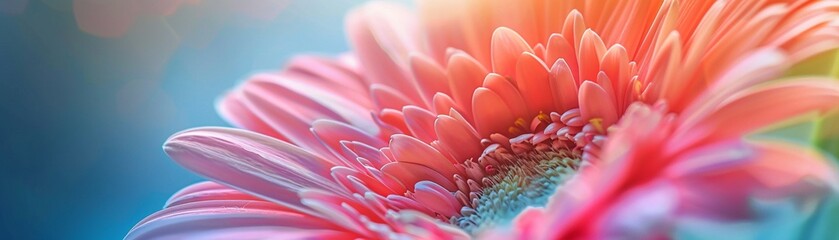 A Gerbera flower close up. Macro photography. Card Gerbera Flower. Natural romantic conceptual...