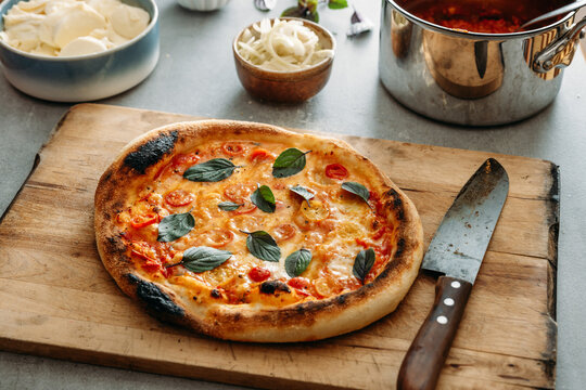 Making a Pizza Caprese