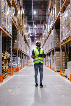 Caucasian warehouse coordinator quality controler job