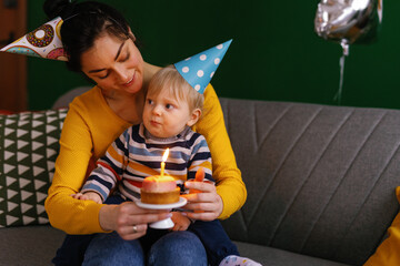 Mom child precious moment bday party