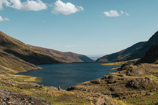 lake and mountains