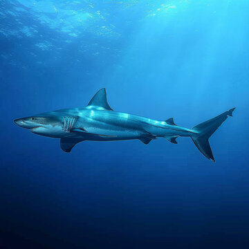 Hammerhead Shark Patrols the Offshore Bank
