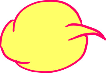 손으로 그린 만화 구름 말풍선
