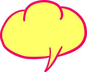 손으로 그린 만화 구름 말풍선
