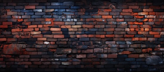 Dark abstract brick wall pattern.