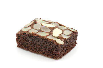 chocolate cake isolated on white