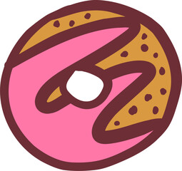 손으로 그린 도넛 일러스트