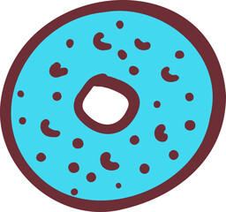 손으로 그린 도넛 일러스트