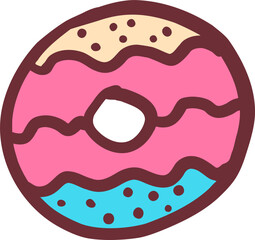 손으로 그린 도넛 일러스트