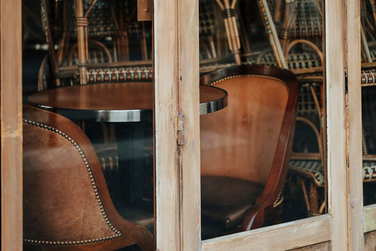 Parisian wicker bistro chair