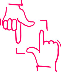 스마트폰 손동작 일러스