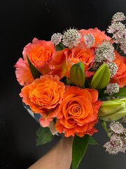 bouquet of bright colored flowers