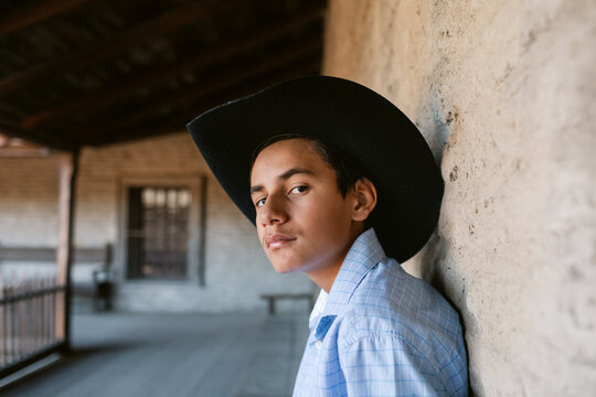 Mexican Teen Cowboy Portrait