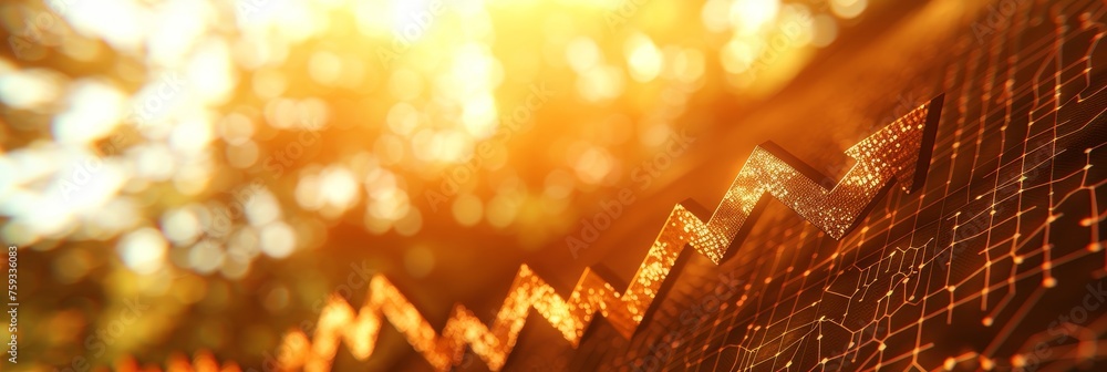 Poster abstract financial progress arrows background with ample space for text placement