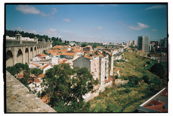 Cityscape of Lisbon from the aqueduct