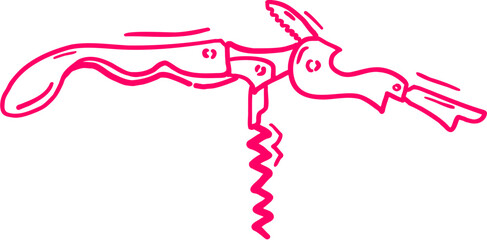 손으로 그린 음식 요리 주방 도구 일러스트