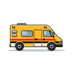 Ambulance icon vector illustration flat design flat