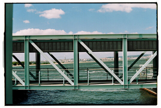 Lisbon, Almada Ferry terminal river overpass