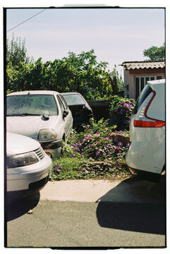 Cars at the outdoor garage