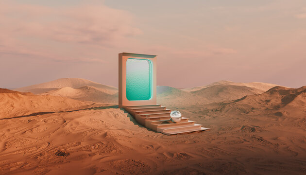 Portal structure for connecting to another world