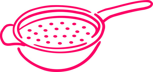 손으로 그린 음식 요리 주방 도구 일러스트