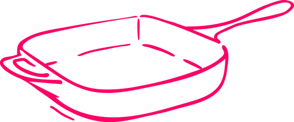 손으로 그린 음식 요리 주방 도구 일러스트