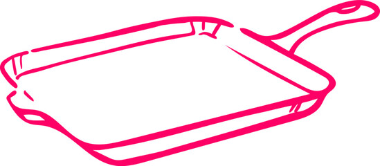 손으로 그린 음식 요리 주방 도구 일러스트