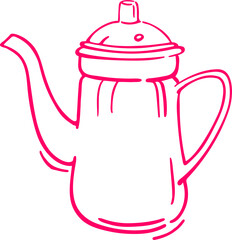 손으로 그린 음식 요리 주방 도구 일러스트