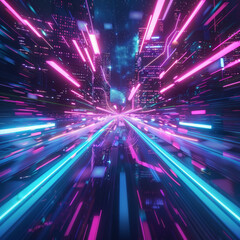 Naklejka premium Quantum Drive Portrayal Popping from E-commerce Platform