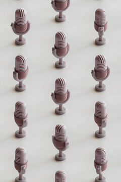 pattern of pink micriphones