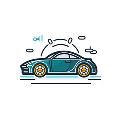 Autonomy Vector Line Icon flat vector illustration