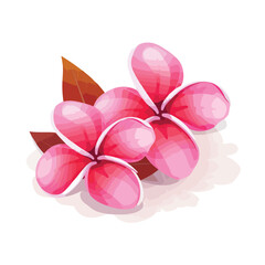 Beauty plumeria icon flowers design illustration sy