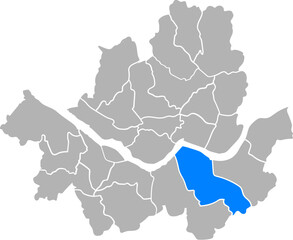 대한민국 한국 서울시 지도